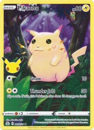 Amazon.com: The Pokemon Company International Pikachu - 005/025